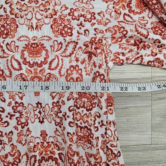 VINTAGE AMERICA Womens Red Blue Paisley Floral Peasant Flowy Longsleeve... - Picture 6 of 9